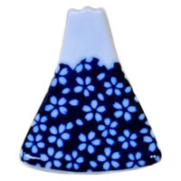 イシダ 箸置き 箸置 富士山 桜 青 477205 1個（直送品）