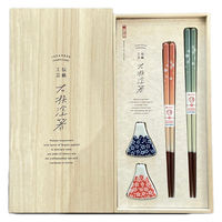 イシダ 夫婦箸 桐箱 箸置付 富士見桜 477200 1個（直送品）