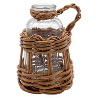 ティーライフ 花瓶 ヴァス フェイクPE 柳フラワーベース ハンドル型 S 481895 1個（直送品）