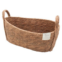 ティーライフ 鉢カバーモネ フェイクPE バスケットオーバル S ブラウン 481904 1個（直送品）