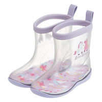 スケーター レインブーツ キッズ 長靴 透明 キャラクター ユニコーン 482004 1個（直送品）