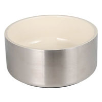 ダルトン フードボウル L DULTON ダブルウォール ドッグボウル シルバー 482169 1個（直送品）