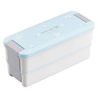 オーエスケー 弁当箱 650ml シマエナガ ランチボックス二段 仕切付 482245 1個（直送品）