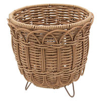 ティーライフ 鉢カバー フラワーポット ブルーメ フェイクPE ラタン スタンドバスケット M 482331 1個（直送品）