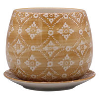 デルキ 植木鉢 ポーリッシュポット Bタイプ ブラウン 482353 1個（直送品）