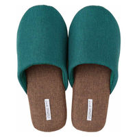 ResoTrading スリッパ ディジョン ルームシューズ S 約22.0~24.5cm グリーン 482389 1個（直送品）