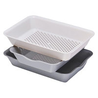 伊原企販 バット&ザル ワイド 3点セット 抗菌 電子レンジ対応 日本製 482595 1個（直送品）