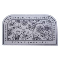 ティーライフ 玄関マット 45×75 もちもち玄関マット 屋外 ボタニカルフレーム 482543 1個（直送品）