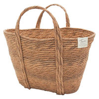 ティーライフ かご TOWC モネ フェイクバスケット バッグ 水草風 洗える ブラウン 482549 1個（直送品）