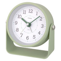 ノア精密 置き時計 モナカ MAG 連続秒針 目覚まし時計 グリーン 482656 1個（直送品）