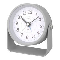 ノア精密 置き時計 モナカ MAG 連続秒針 目覚まし時計 グレー 482657 1個（直送品）