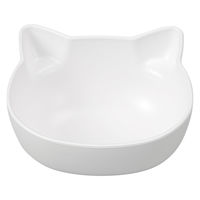 カノー catte ねこ 抗菌ボウル 日本製 こども食器 BPAフリー ホワイト 482677 1個（直送品）