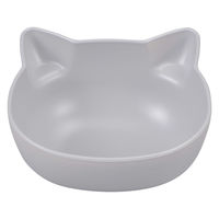 カノー catte ねこ 抗菌ボウル 日本製 こども食器 BPAフリー グレー 482679 1個（直送品）