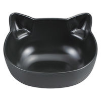 カノー catte ねこ 抗菌ボウル 日本製 こども食器 BPAフリー ブラック 482680 1個（直送品）
