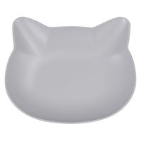 カノー 抗菌プレート 小皿 catte ねこ 日本製 電子レンジ対応 食洗機対応 BPAフリー グレー 482996 1個（直送品）