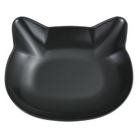 カノー 抗菌プレート 小皿 catte ねこ 日本製 電子レンジ対応 食洗機対応 BPAフリー ブラック 482997 1個（直送品）