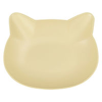 カノー 抗菌プレート 小皿 catte ねこ 日本製 電子レンジ対応 食洗機対応 BPAフリー イエロー 482999 1個（直送品）