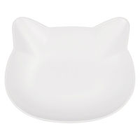 カノー 抗菌プレート 小皿 catte ねこ 日本製 電子レンジ対応 食洗機対応 BPAフリー ホワイト 482994 1個（直送品）