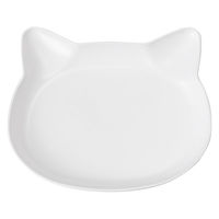 カノー 抗菌ランチプレート catte ねこ 日本製 電子レンジ対応 食洗機対応 BPAフリー ホワイト 483001 1個（直送品）