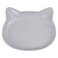 カノー 抗菌ランチプレート catte ねこ 日本製 電子レンジ対応 食洗機対応 BPAフリー グレー 483003 1個（直送品）