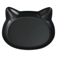 カノー 抗菌ランチプレート catte ねこ 日本製 電子レンジ対応 食洗機対応 BPAフリー ブラック 483004 1個（直送品）