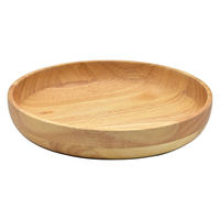 スワンソン商事 ボウル 浅型 ウッドボウル 22.5cm ナチュラル 484284 1個（直送品）