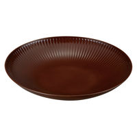カノー プレート cerala 丸 L ブラウン 485109 1個（直送品）