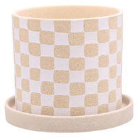 デルキ 植木鉢 ソンブラポット S 受け皿付き ホワイト 484607 1個（直送品）