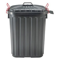 東谷 ゴミ箱 タフカン 60L 大容量 屋外 日本製 耐衝撃 フタ付き 軽い チャコールグレー 485142 1個（直送品）