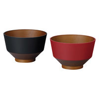 カノー 汁椀 和の色 黒/朱 2個組 484938 1個（直送品）