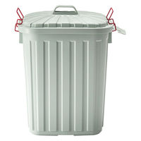 東谷 ゴミ箱 タフカン 60L 大容量 屋外 日本製 耐衝撃 フタ付き 軽い ブルーグレー 485143 1個（直送品）