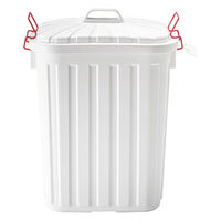 東谷 ゴミ箱 タフカン 60L 大容量 屋外 日本製 耐衝撃 フタ付き 軽い ホワイト 485144 1個（直送品）