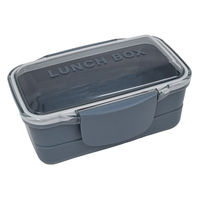 イエロースタジオ 弁当箱 850ml 2段 モノクローム ドーム2段ランチボックス ネイビー 491130 1個（直送品）