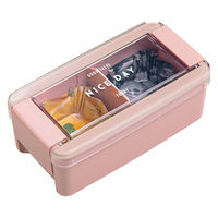 岩崎工業 お弁当箱 イージーケアランチボックス1段 520ml ピンク 492709 1個（直送品）