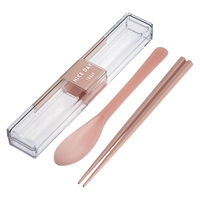 岩崎工業 コンビセット とっても強いケース入り箸&スプーン 18.0cm ピンク 492712 1個（直送品）