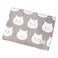 ティーライフ ブランケット にゃふにゃふ 100×150cm ネコ ベージュ 494267 1個（直送品）