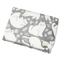 ティーライフ ブランケット にゃふにゃふ 100×150cm ネコ グレー 494269 1個（直送品）