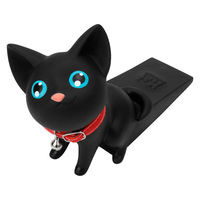 ルークラン ドアストッパー アプリクス アニマルストッパー かわいい 動物 クロ 494315 1個（直送品）