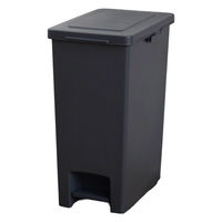 アスベル ゴミ箱 45L エバンペダルペール ペダル式 ブラック 494543 1個（直送品）