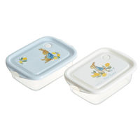 スケーター 弁当箱 500ml 2個入 抗菌シールボックスM2P ピーターラビット シトロン 495290 1個（直送品）