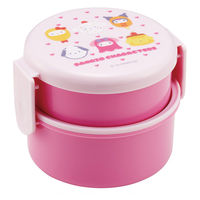 スケーター 弁当箱 2段 500ml 抗菌丸型ランチBOX2段 サンリオキャラクターズなりきり食べ物 495297 1個（直送品）