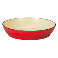 ミタニ プレート グルーブサークルプレート ナチュール レッド 495355 1個（直送品）