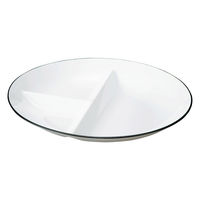 ミタニ ランチプレート 仕切付オーバルプレート ナチュール ホワイト 495389 1個（直送品）