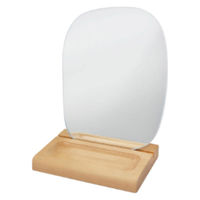 ケーアイジャパン スタンドミラー モーメント 木製スタンド付き 掛け置き兼用 ウェーブ 495433 1個（直送品）