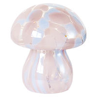 ケーアイジャパン テーブルライト ガラス製 きのこ型 マッシュルームライト ピンクブルー 495438 1個（直送品）