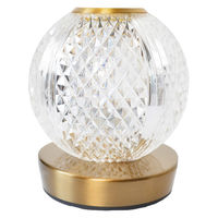 ケーアイジャパン テーブルライト ガラス製 無段階調光 充電式 クラルテ ボール LEDランタン 495439 1個（直送品）