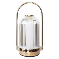 ケーアイジャパン テーブルライト ガラス製 無段階調光 充電式 クラルテ ドーム LEDランタン 495441 1個（直送品）