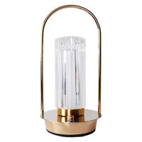 ケーアイジャパン テーブルライト ガラス製 無段階調光 充電式 クラルテ ライン LEDランタン 495440 1個（直送品）