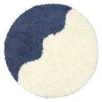 クレエ チェアパッド キャンパスタフトチェアパッドウェーブ 洗える ブルー 495589 1個（直送品）