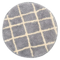 クレエ チェアパッド キャンパスタフトチェアパッドチェック 洗える グレー 495591 1個（直送品）